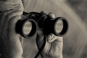 binoculars peeping