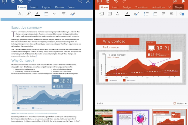 Microsoft unveils new Office for iPad features on Apple's stage