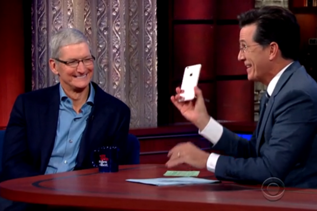 Tim Cook shows Stephen Colbert a more people-friendly side of Apple
